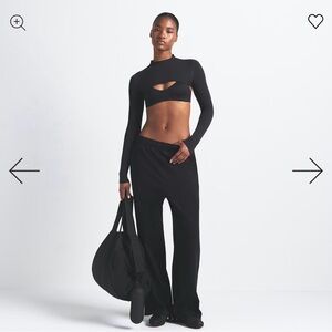 NWT! Skims x Nike Side Snap Track Pants Onyx Black Medium